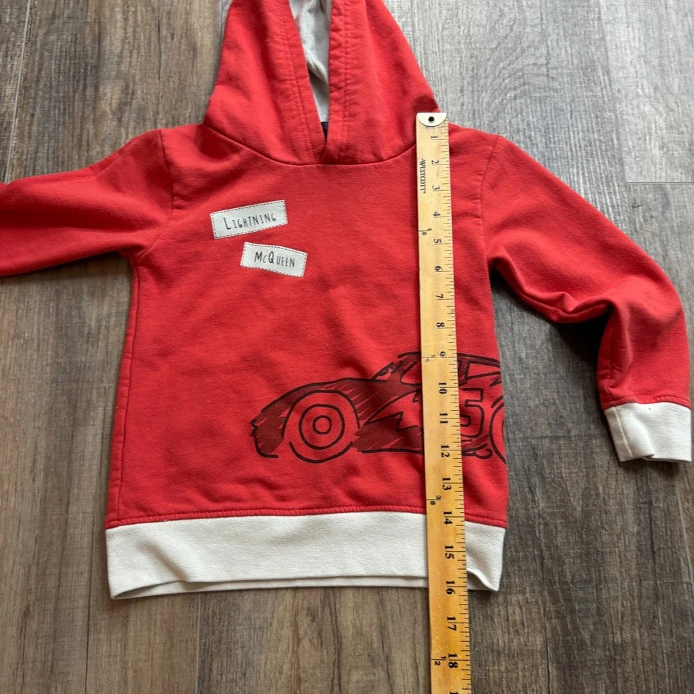 Disney Pixar Cars‎ Lightning McQueen Red Pullover Hoodie Boys Size 4T, Racing
